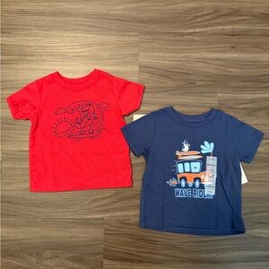 Garanimals Red and Blue Kids Short Sleeve Tees size 12M-NWT